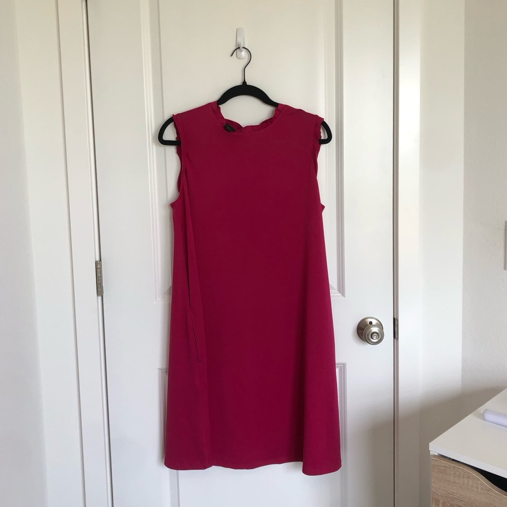 AB Studio Hot Pink Tank Dress Ruffle